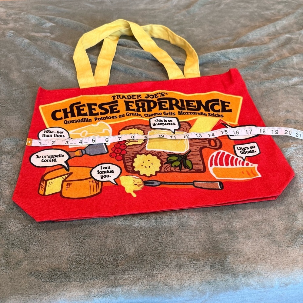 NEW Trader Joe’s Reusable Tote Bag Bundle (2) - Cheese - Picture 5 of 16